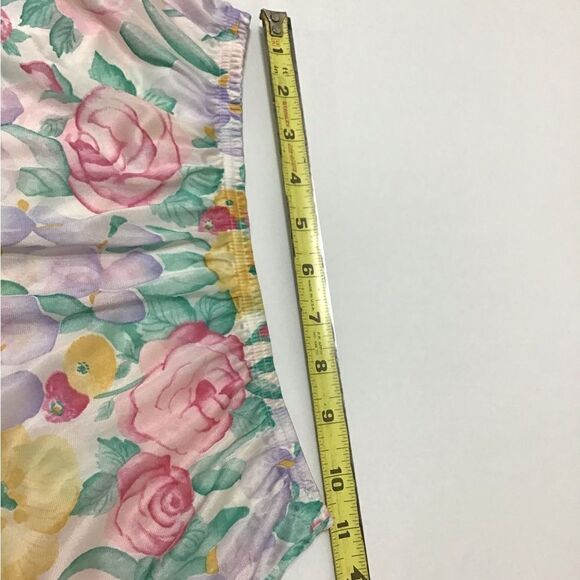 Vanity Fair Pink Midi Slip Vintage Made In U.S.A Rose Print Size Small - Picture 5 of 8